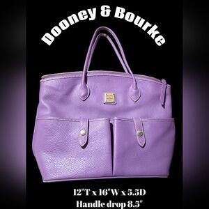 Dooney & Bourke Purple Leather Tote Bag